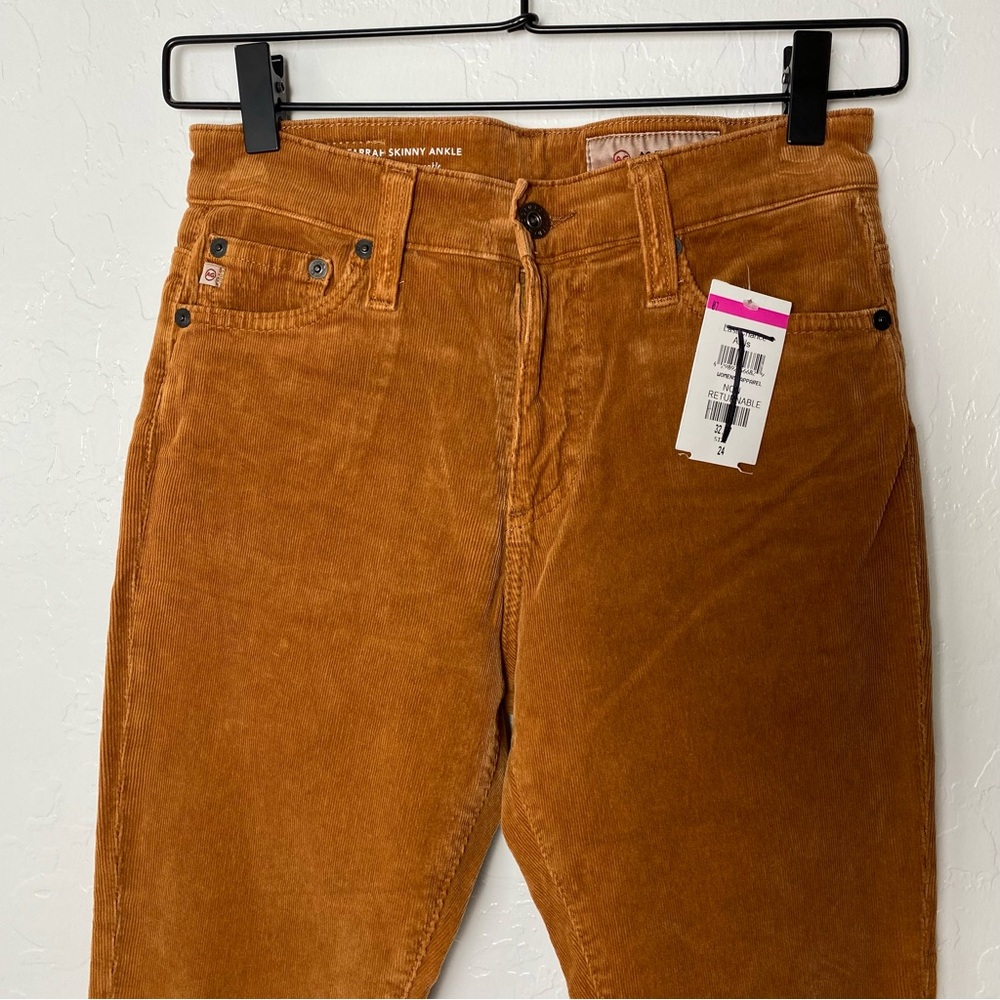 AG Golden Brown Corduroy Farrah Skinny Ankle Pants - Picture 3 of 11